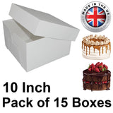 15X Cake Box 10"(10" Lid & 10" Base)