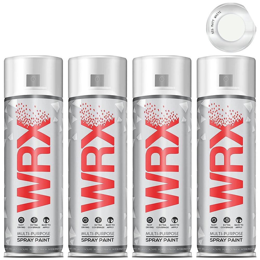 4X WRX Matt White Spray Paint 400ml