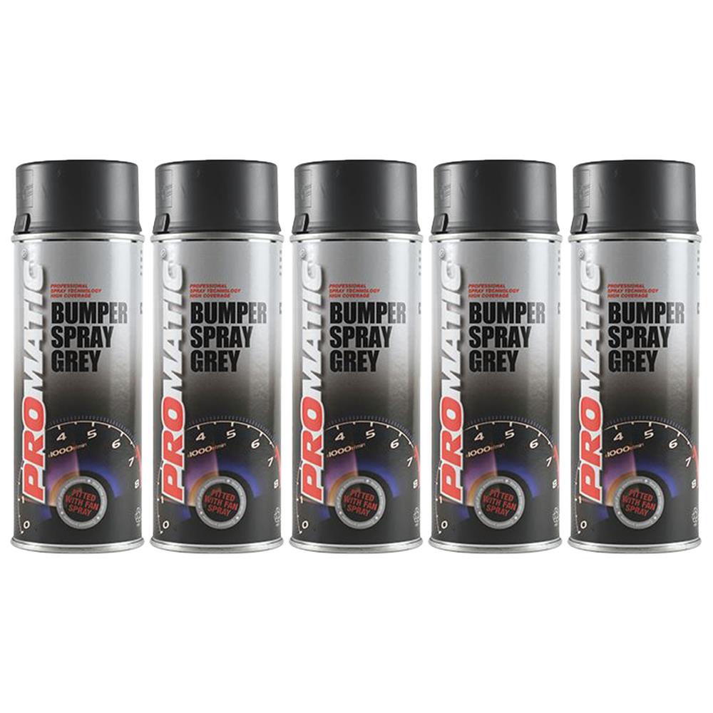 5X Promatic Bumperspray Mid Grey Spray Paint 400ml