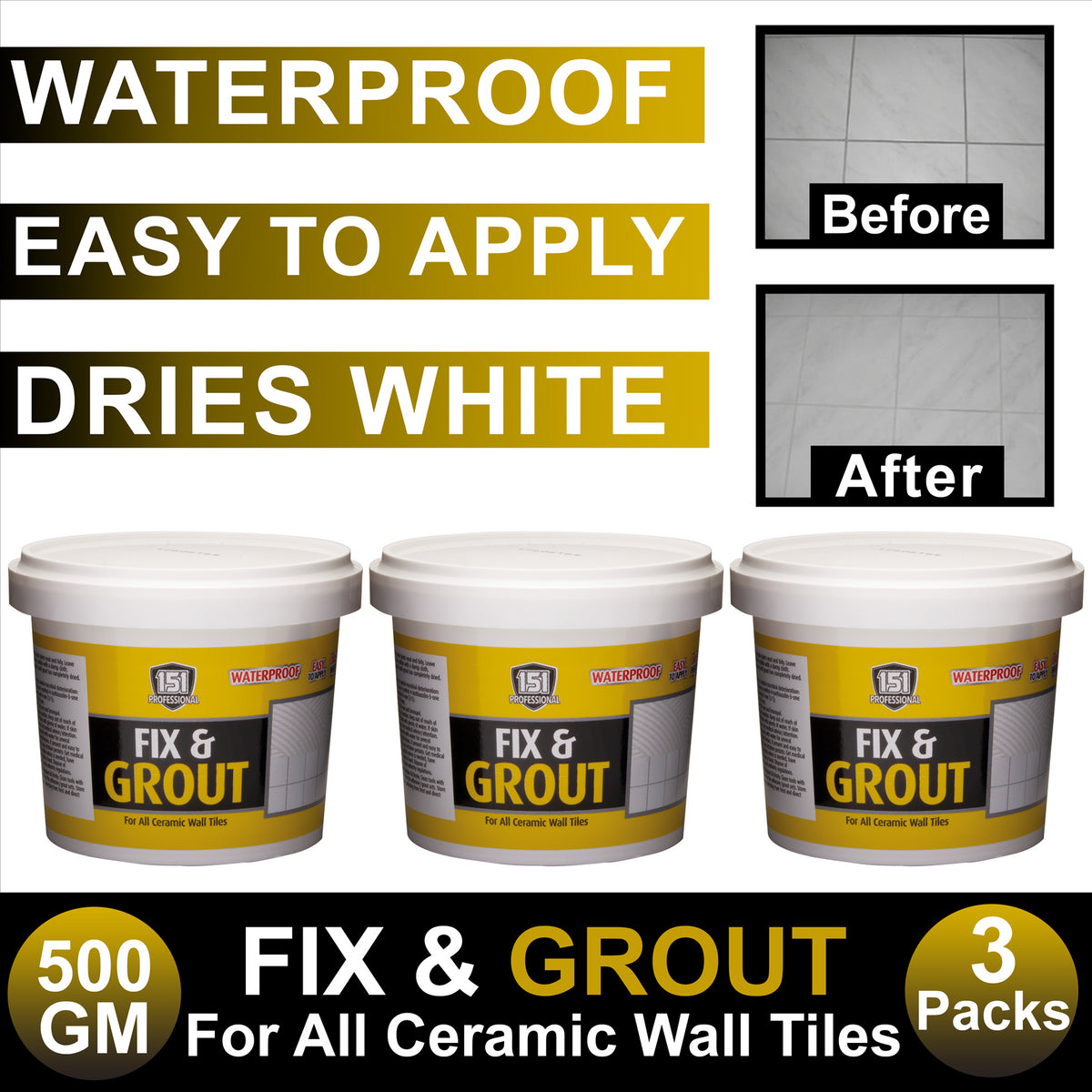 3X Fix Grout 500G Ceramic