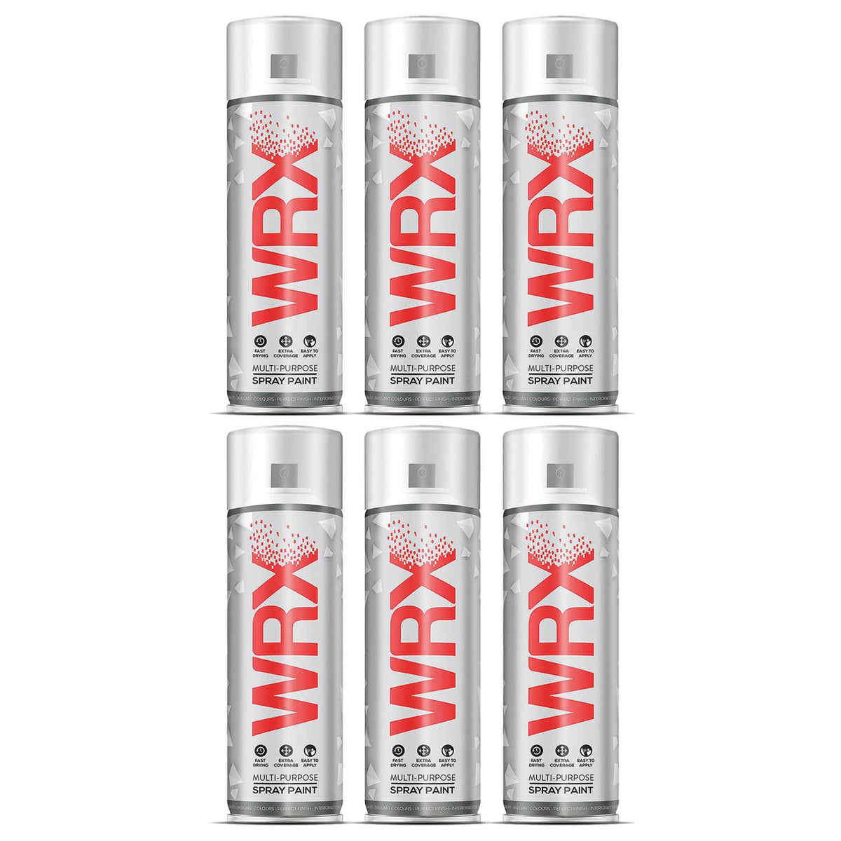 6X WRX Gun Metal Grey Spray Paints 400ml