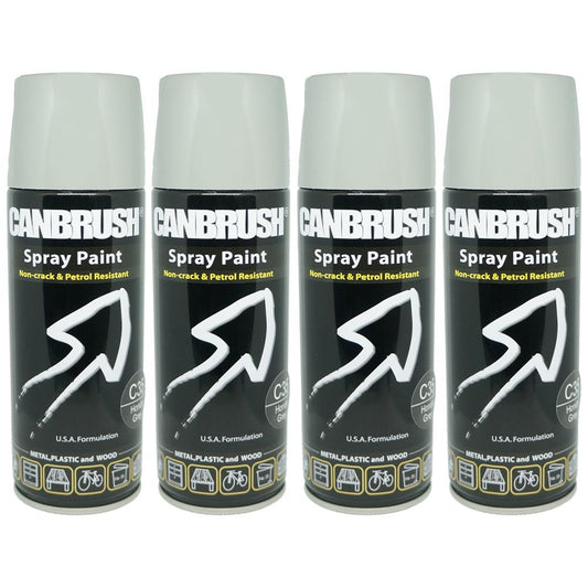 4X Canbrush C35 Honda Grey Spray Paint 400ml