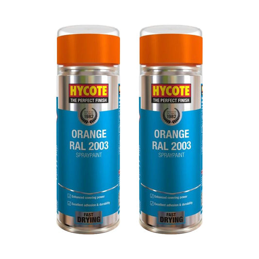 2X Hycote Orange Spray Paint 400ml