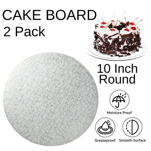 2 Board - 10" Round Silver Double Thick Cards