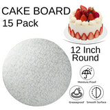 15 Board - 12" Round Silver Double Thick Cards