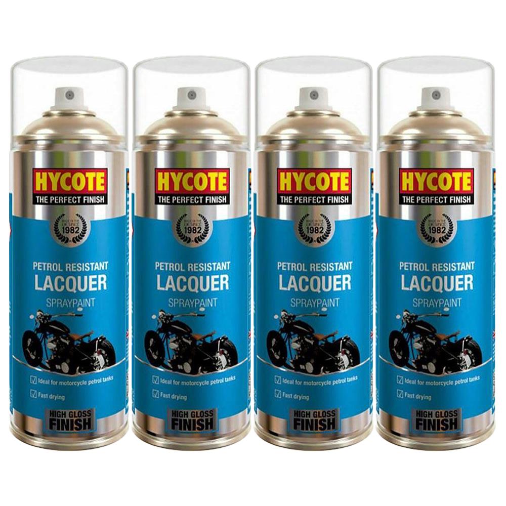 4X Hycote Petrol Resistant Lacquer Spray Paint 400ml