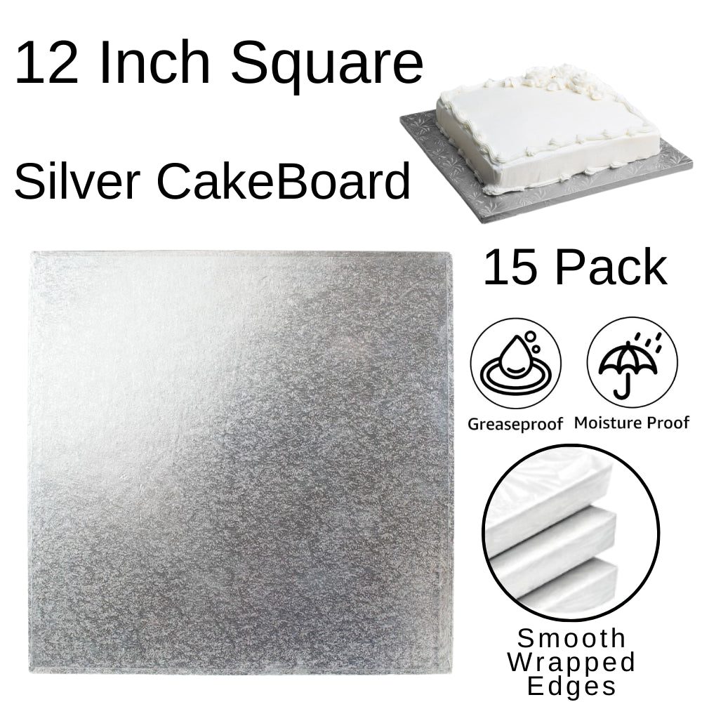 15 Board - 12" Square Silver Double Thick Cards