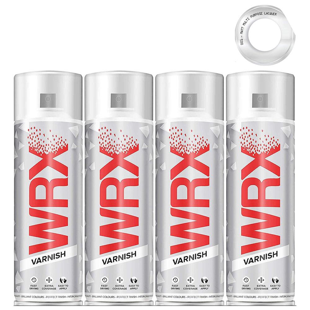 4X WRX Matt Varnish Spray Paint 400ml