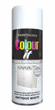 6X Paint Factory Antique White Gloss Spray Paint 400ml