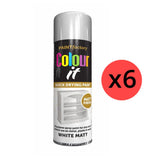 6X Paint Factory White Matt Spray Paint 250ml