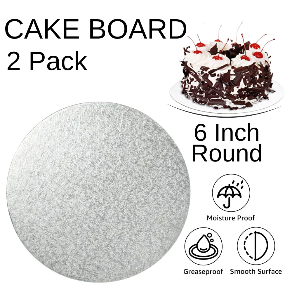 2 Board - 6" Round Silver Double Thick Cards