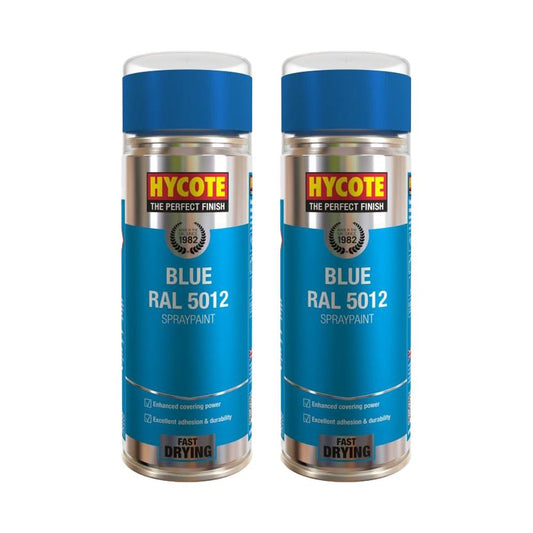 2X Hycote Blue Spray Paint 400ml