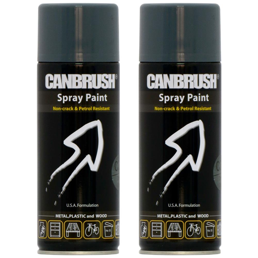 2X Canbrush C25 Dark Grey Spray Paint 400ml