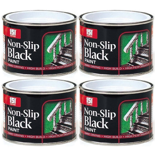 4X Nonslip Black Matt Paint Tin 180ml