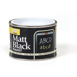 6X Matt Black Paint Tin 180ml