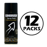 12X Canbrush C29 Flat Black Spray Paint 400ml