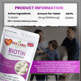 Biotin 10mg - 200 Tablets