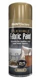 5X Paint Factory Gold Flexible Fabric & Vinyl Spray Paint 200ml