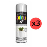 3X Paint Factory White Gloss Spray Paint 250ml