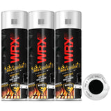 3X WRX Matt Black High Temperatures Bbq & Stove Spray Paint 400ml