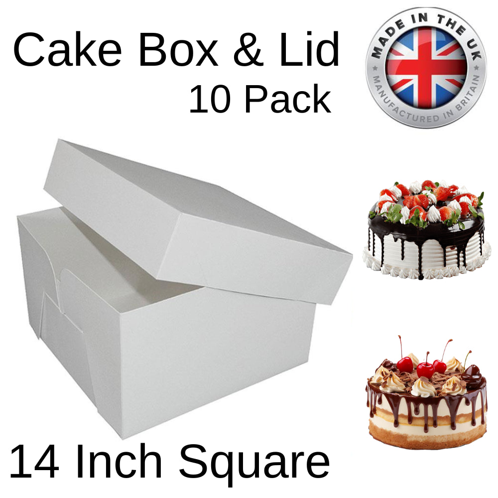 10X Cake Box 14"(14" Lid & 14" Base)