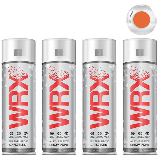 4X WRX Flat Orange Spray Paint 400ml