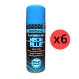 6X Paint Factory Blue Fluorescent Neon Spray Paint 200ml