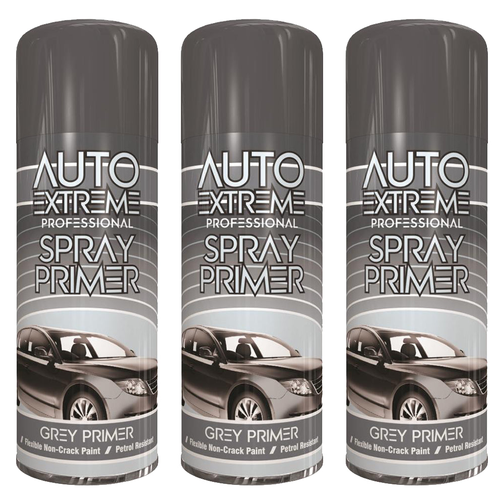 3X Auto Extreme Grey Primer Spray 400ml