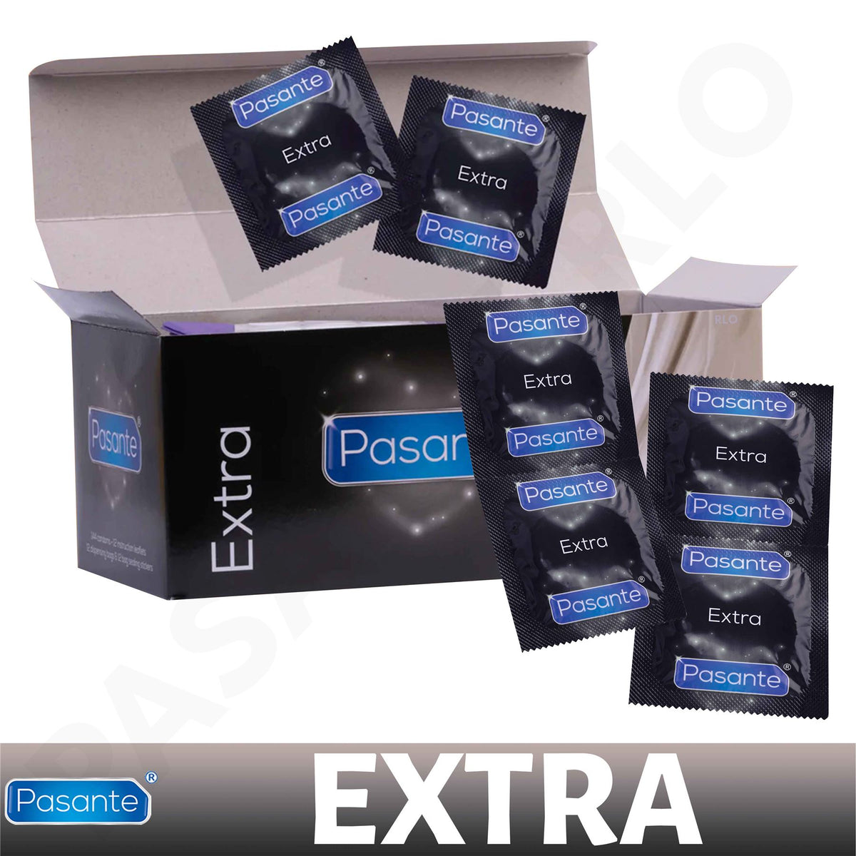 12X Pasante Extra Safe Thick & Extra Lube Safe Condoms