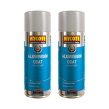 2X Hycote Aluminium Coat Spray Paint 400ml