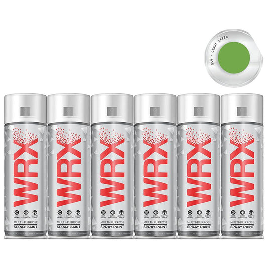 6X WRX Flat Light Green Spray Paint 400ml