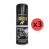 3X Paint Factory Black Gloss 250ml