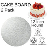 2 Board - 12" Round Silver Double Thick Cards