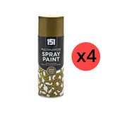 4X Paint Factory Gold Metallic Spray Paint 400ml