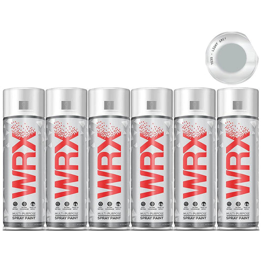 6X WRX Flat Light Grey 7035 Spray Paint 400ml