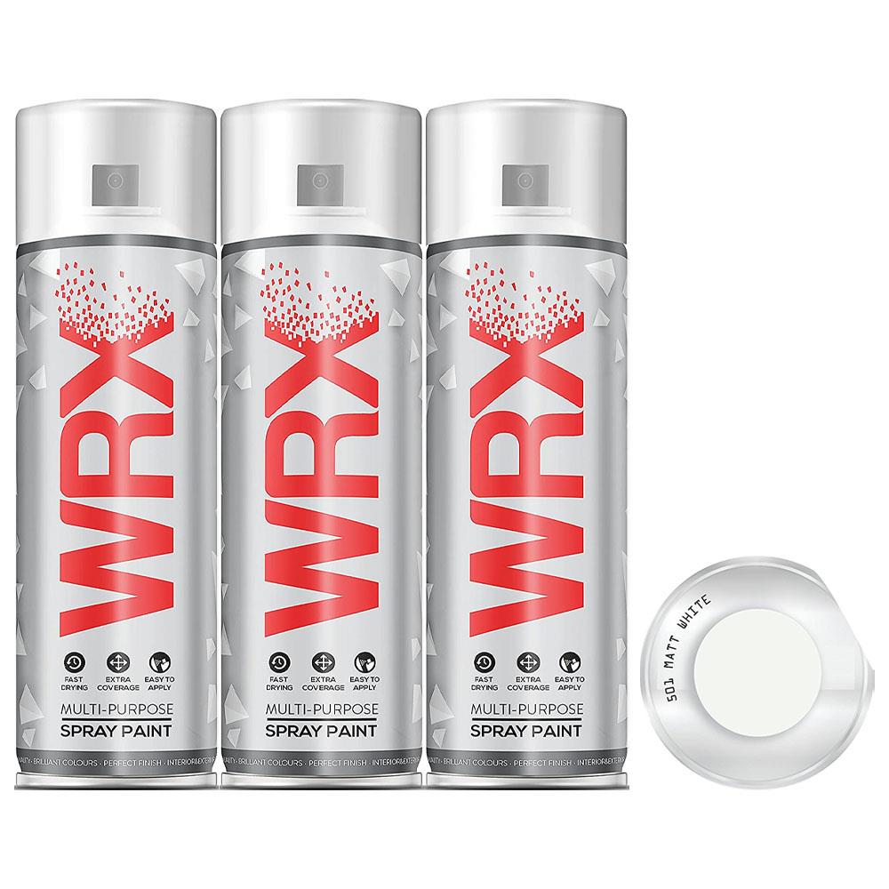 3X WRX Matt White Spray Paint 400ml