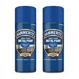 3X Hammerite Smooth Blue Spray Paint 400ml