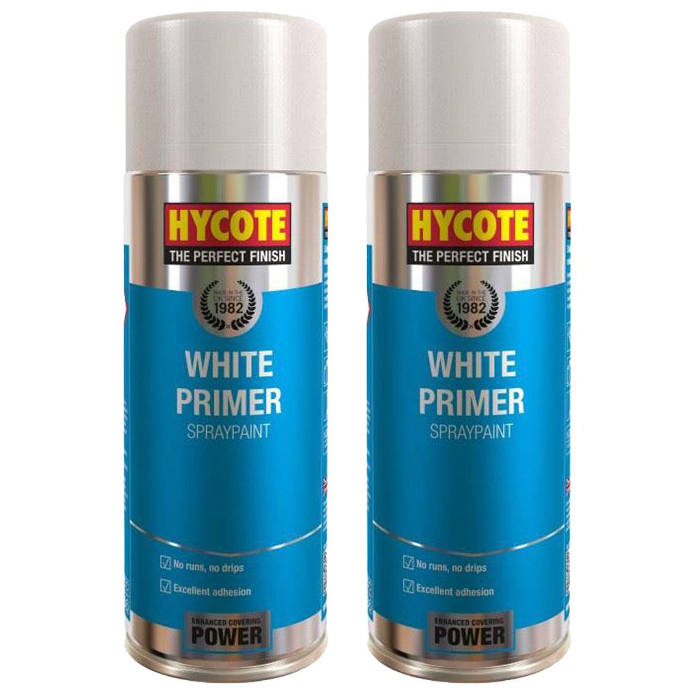 2X Hycote White Primer Spray 400ml