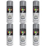 6X Paint Factory Light Grey Gloss Spray Paint 400ml