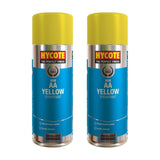 2X Hycote Aa Van Yellow Spray Paint 400ml