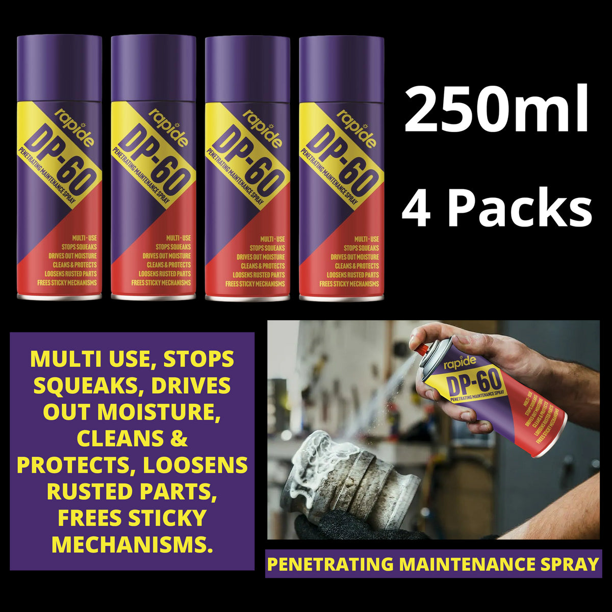 4x Dp-60 Maintenance Spray 250Ml