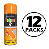 12X Paint Factory Original Orange Gloss Spray Paint 400ml