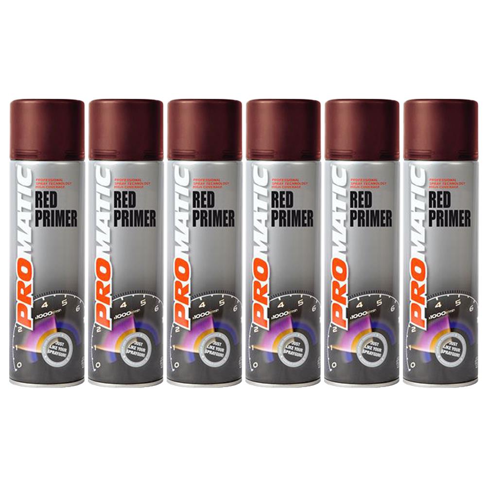 6X Promatic Red Primer Spray 500ml