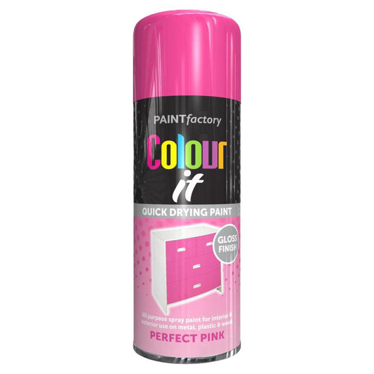 Paint Factory Pink Gloss Spray Paint 250ml