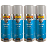 4X Hycote Chrome Look Spray Paint 400ml