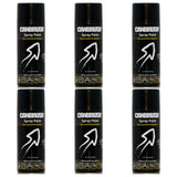 6X Canbrush C830 Satin Black Spray Paint 400ml