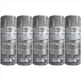 5X Paint Factory Metallic Silver Spray Paint 200ml