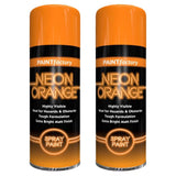 2X Paint Factory Neon Orange Spray Paint 400ml