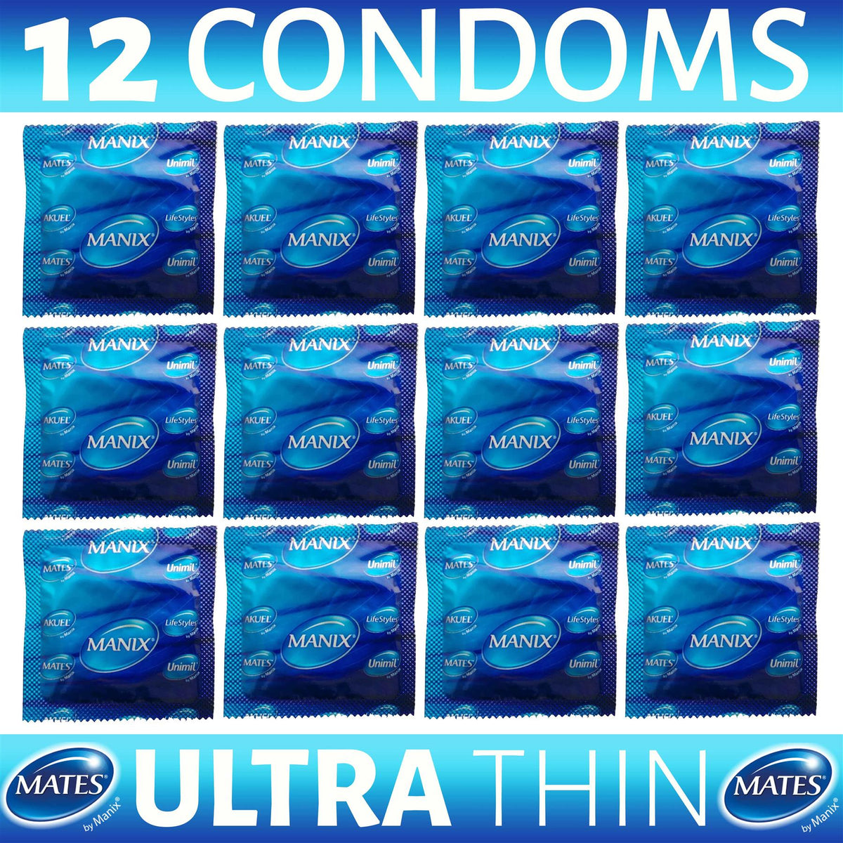 12X Mates Condoms Ultra Thin