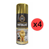 4X Paint Factory Gold Metallic Spray Paint 400ml